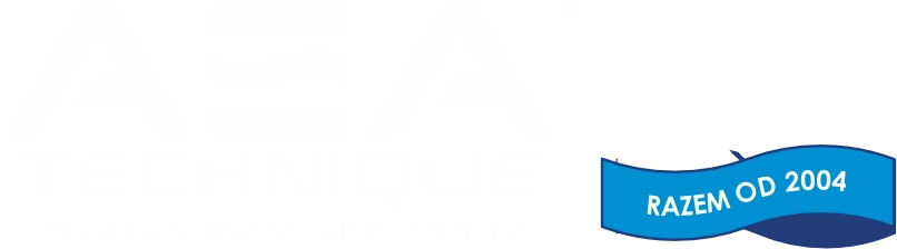 białe logo AEA Technique 20 lat działalności
